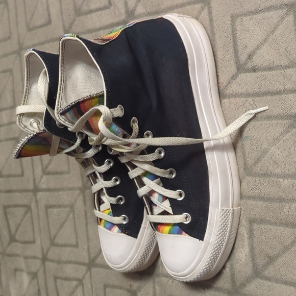 Custom platform Pride Converse All Star High-Top Sneakers - Picture 5 of 16